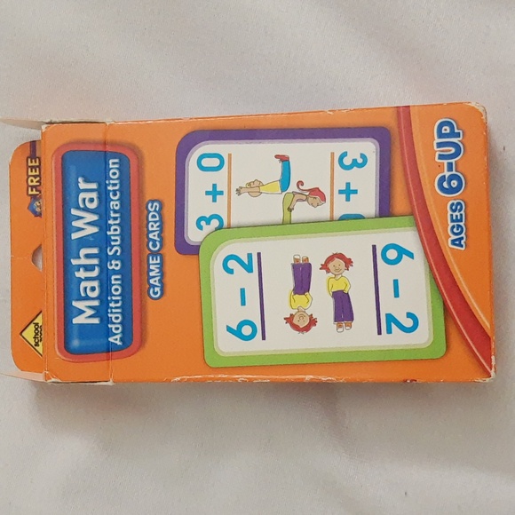 School Zone Other - Math War Addition Subtraction Card Game Flash Cards COMPLETE *Bundle Add-On*